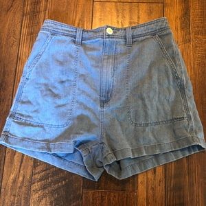 Preowned Madewell denim camp shorts size small